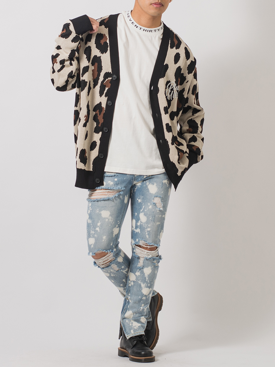 クラッシュブリーチスリムパンツ メンズ ストリート系 韓国ファッション 韓国系 RE730 セブンサーティー | RE730 | 05