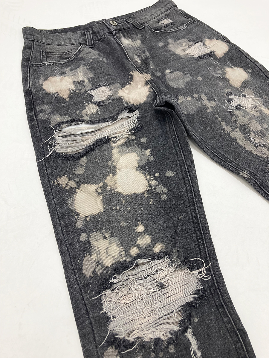 クラッシュブリーチスリムパンツ メンズ ストリート系 韓国ファッション 韓国系 RE730 セブンサーティー | RE730 | 14