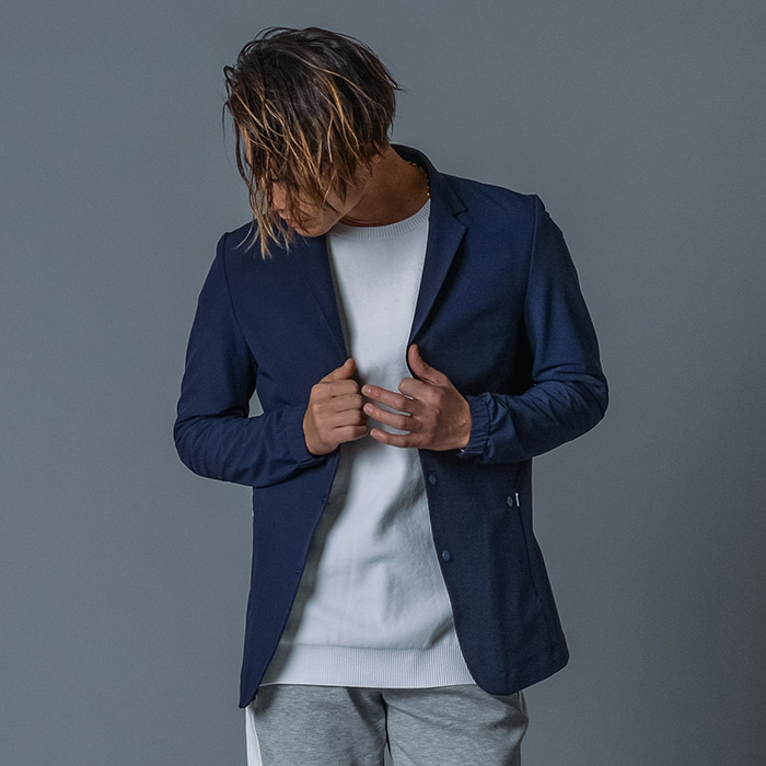 ジャケット メンズ 春夏 春 夏 秋 カジュアル ストレッチ アンコン グレー ネイビー 紺 ブラック 黒 M L XL 2L LL REGIEVO レジエボ hk エイチケー 85102 | REGIEVO | 02