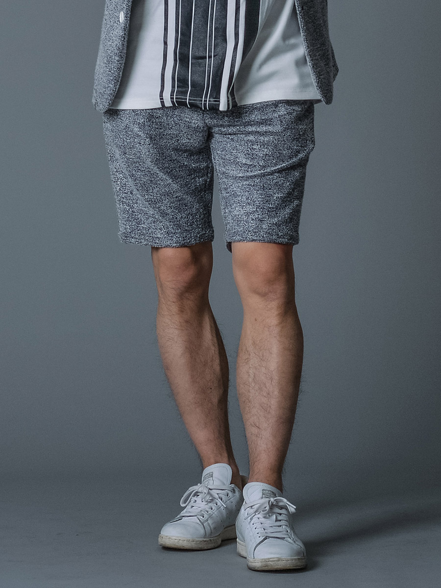 ハーフパンツ ショートパンツ メンズ パイル アイボリー グレー ブラック S M L XL 2L スポーティー REGIEVO レジエボ | REGIEVO | 02