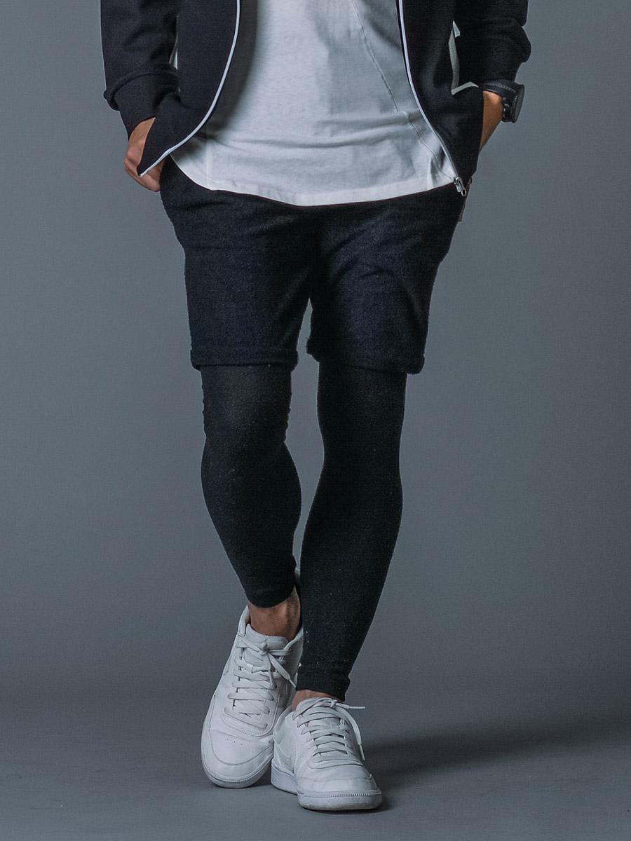 ハーフパンツ ショートパンツ メンズ パイル アイボリー グレー ブラック S M L XL 2L スポーティー REGIEVO レジエボ | REGIEVO | 03