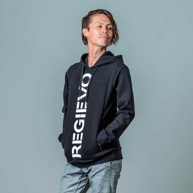 パーカー メンズ 春 秋 冬 白 黒 ホワイト グレー ブラック S M L XL 2L LL ロゴ プリント プルパーカー プルオーバー ストレッチ REGIEVO レジエボ 85512 | REGIEVO | 03