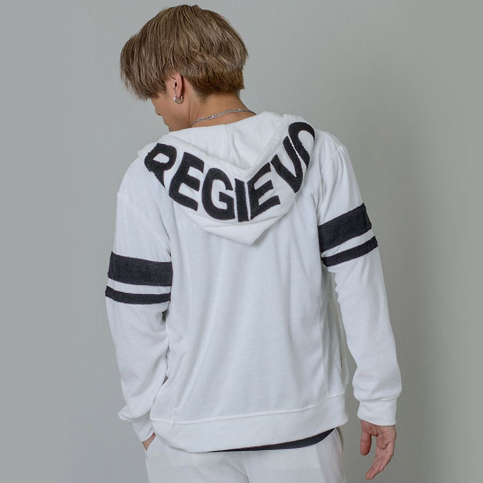 パーカー メンズ 夏 春 秋 白 黒 ホワイト ブラック S M L XL 2L LL パイル スポーティー リゾート バカンス REGIEVO レジエボ hk エイチケー 95127 | REGIEVO | 01