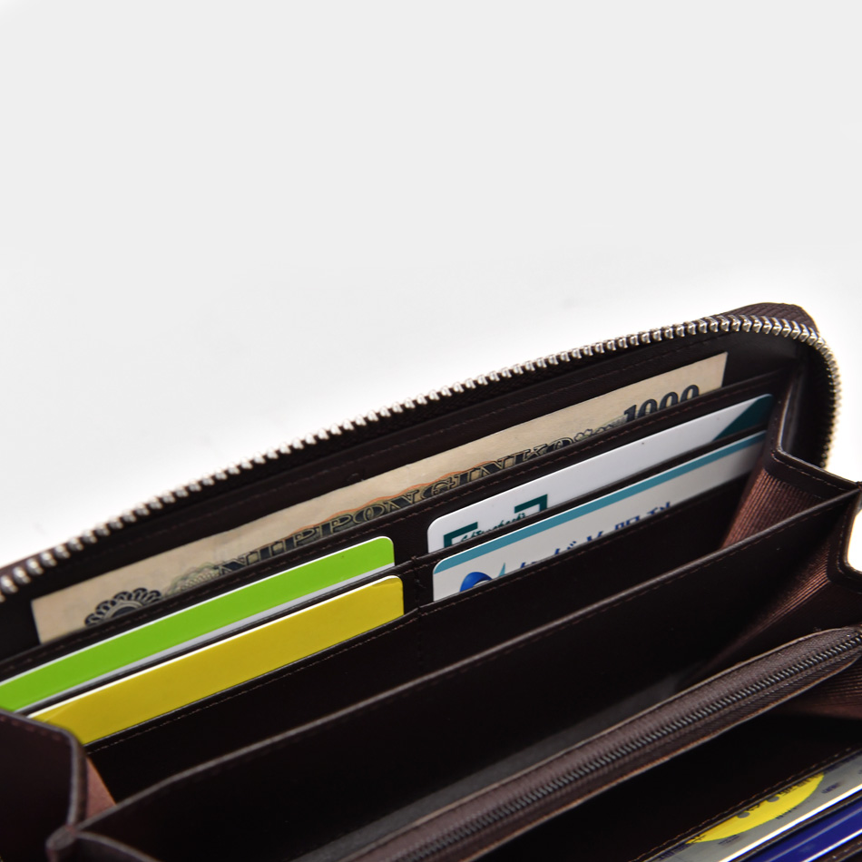 長財布 メンズ 本革 牛革 ブラック ブラウン 黒 茶 春 夏 秋 冬 ウォレット レザー W0001 | sacro | 10