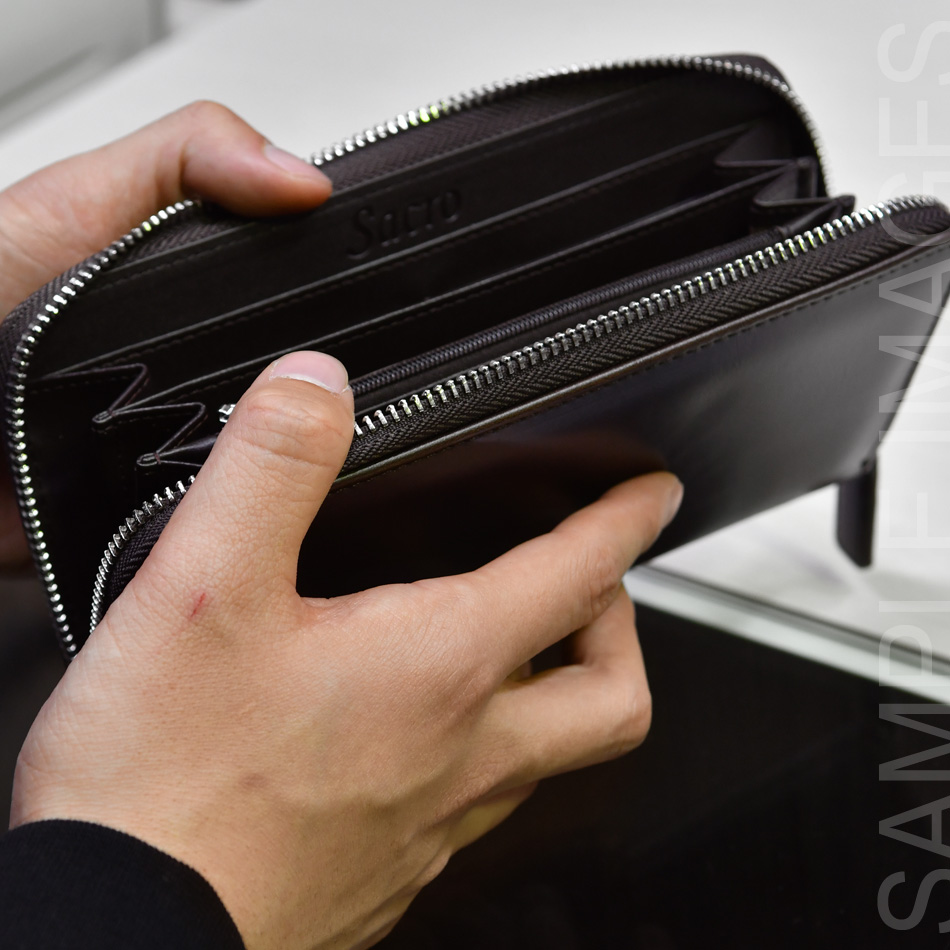 長財布 メンズ 本革 牛革 ブラック ブラウン 黒 茶 春 夏 秋 冬 ウォレット レザー W0001 | sacro | 03