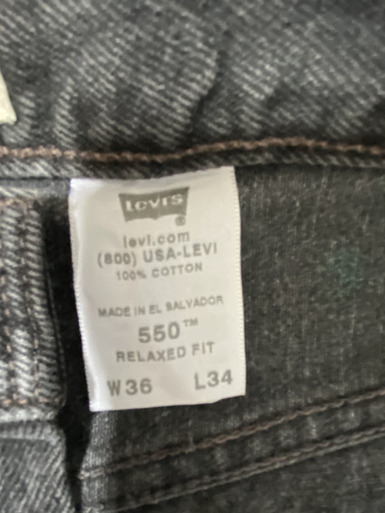 Levi's550ブラック】USA-REVAI W36L34 リーバイス550 人気のブラック 