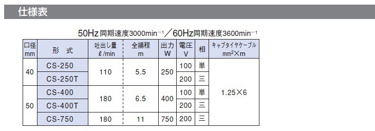 寺田ポンプ 水中ポンプ 100V 200V ステンレス製 排水ポンプ 業務用 CS