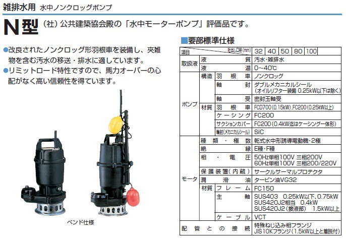 10/25限！確率1/2☆最大100%Ｐ還元】鶴見製作所 50N2.75-54 水中ノン