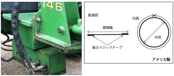 三興製作所 ホースカバー SL-2.38 60.3mm/45m マジックテープ付 ホース