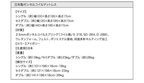 クッション・フラップテーブル付き収納ベッド ラテックス入り国産ポケットコイルマットレス付き ダブル_18