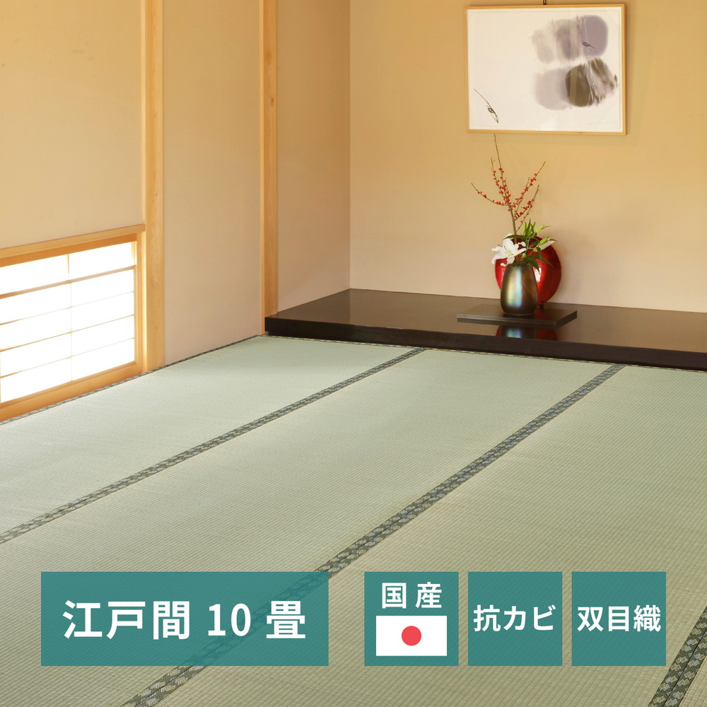 国産い草カーペット 天草 江戸間 10帖（352×440）