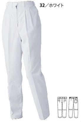 25305 メンズスラックス XEBEC ジーベック 白衣 作業服 作業着  M L LL 3L 4L 5L ポリエステル65％・綿35％