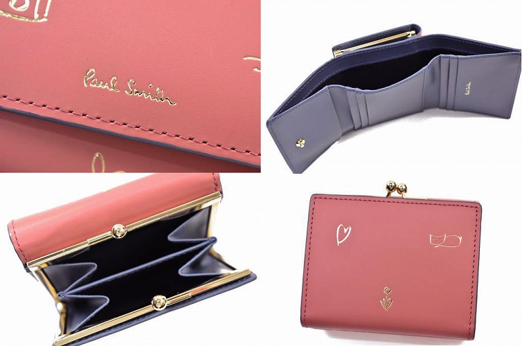 Paul Smith ポールスミス 三つ折り財布 がま口 レディース ウォレット ポールスミス 財布 三つ折り財布 がま口財布 紺(ネイビー) Paul Smith