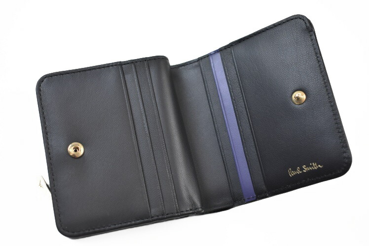 Paul Smith ポールスミス 財布 レディース 二つ折り ブラック