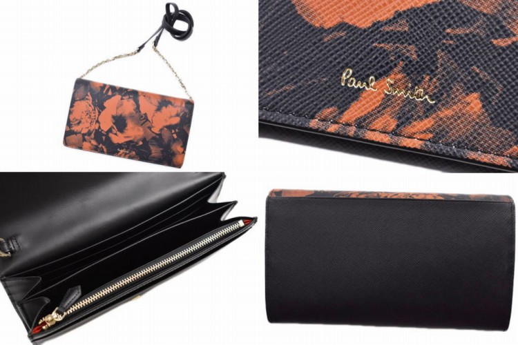 美品 ポールスミス ウォレット ショルダー Paul Smith ポールスミス 財布 長財布 ショルダーウォレット お