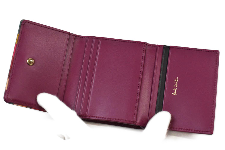 Paul Smith（ポール・スミス） 財布 レディース 三つ折り がま口 ミニ
