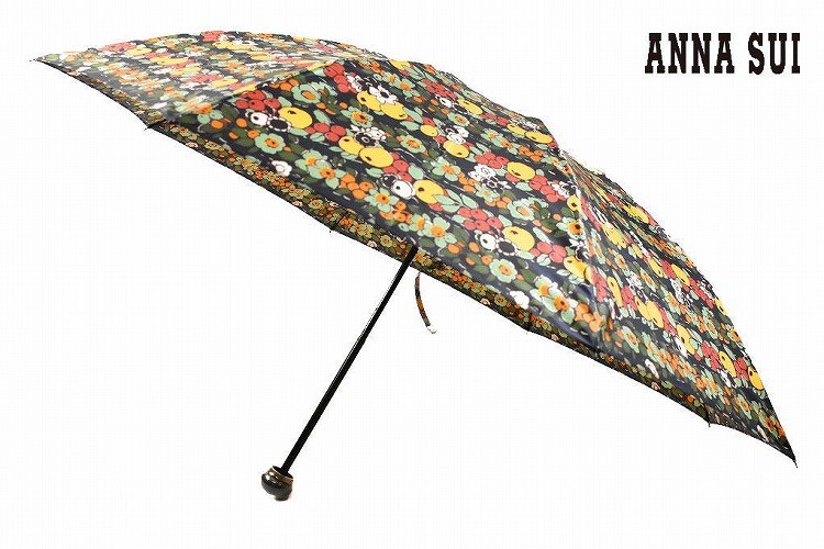 M115 ANNA SUI アナスイ 長傘 ステッキ 蝶 花 ネイビー グリーン 98ce015-97398-01b.jpg