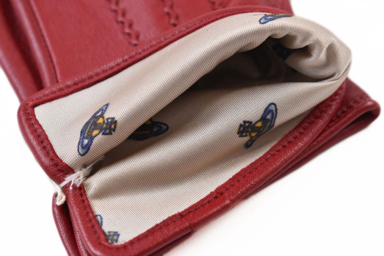 新品タグ付【ヴィヴィアンウエストウッド】羊革 ORB型押し レザー手袋 21cm Vivienne Westwood ヴィヴィアン ウエストウッド 手袋
