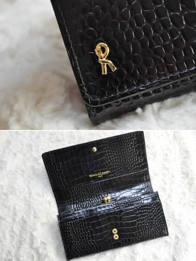 Roberta di Camerino 折財布 本革 ブラック I90110 Roberta di Camerino 折財布 本革 ブラック I90110 (Roberta di