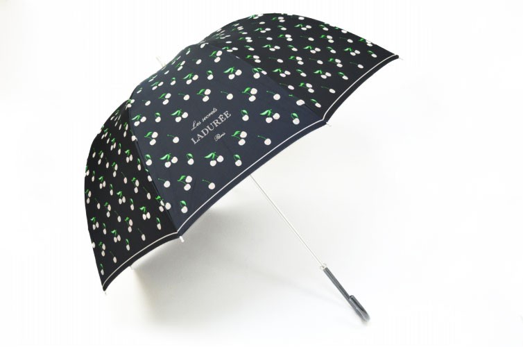 ラデュレ（LADUREE） 雨傘 長傘 レディース ブランド 黒 チェリー 袋付