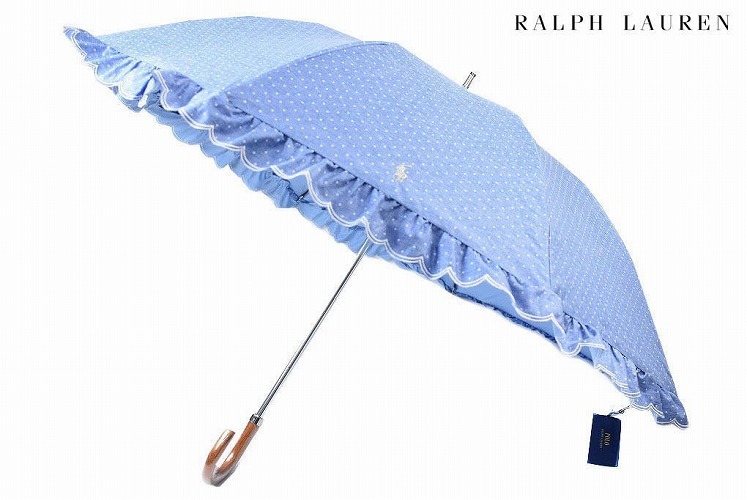 Ralph Lauren ラルフローレン　ドットフリル　日傘　ネイビー Ralph Lauren ラルフローレン ドットフリル 日傘 ネイビー POLO