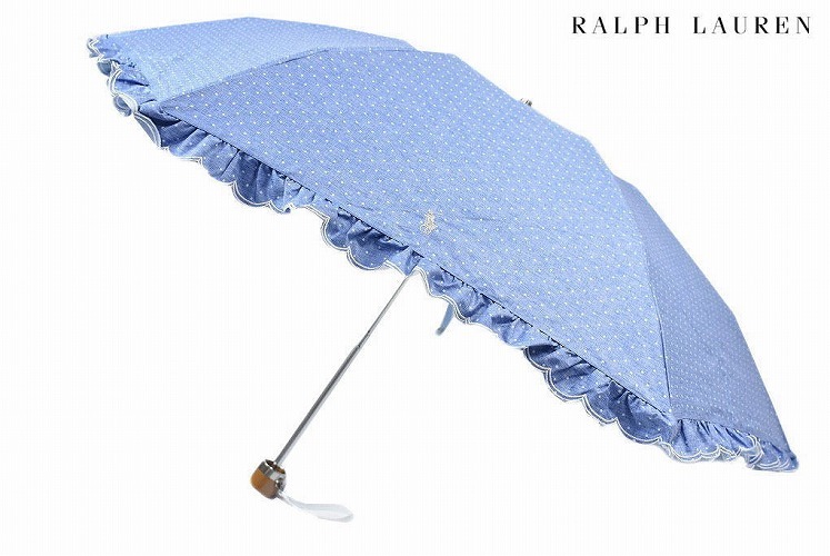最新発見 【新品】ポロラルフローレン 50cm ブルー 折り畳み傘 晴雨 