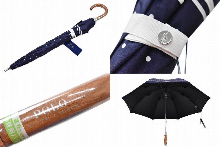ポロラルフローレン❣️レディース雨傘❣️新品未使用タグ付　ネイビー❗️ MOONBAT｜POLO RALPH LAUREN(ポロ ラルフ ローレン) レディース