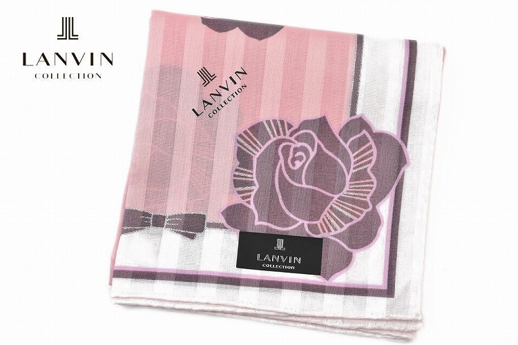 LANVIN ランバン スカーフ ハンカチピンク　未使用品 LANVIN - ハンカチ LANVIN ピンクの通販 by KIRARI's shop