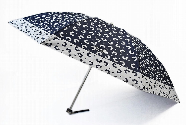 ケイトスペード ニューヨーク 日傘 折りたたみ 折りたたみ傘 折り畳み 傘 晴雨兼用 UV対策 UVカット レディース ブランド 女性 婦人 遮光  遮熱 花 ドット 紺