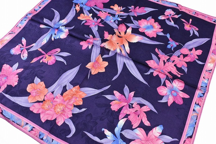 LEONARD（レオナール） 大判 ハンカチ レディース 1枚 ブランド シルク