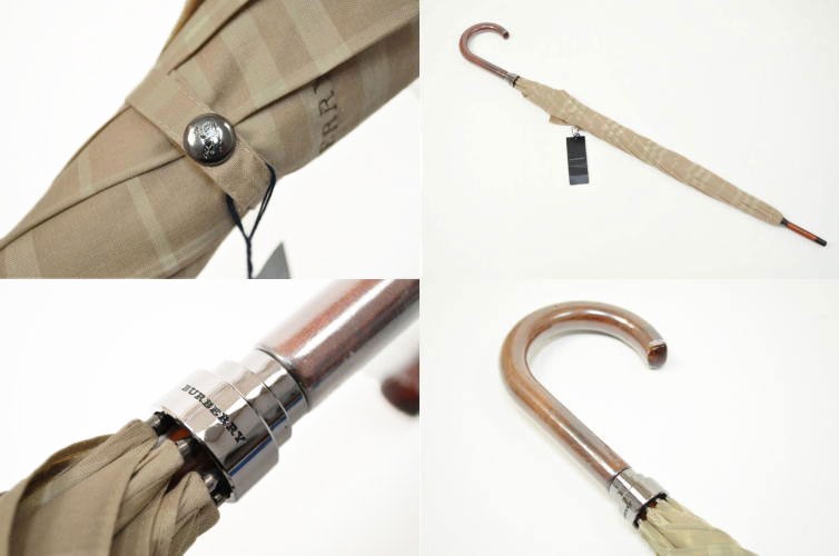 BURBERRY バーバリー メンズ チェック 日傘 長傘 ベージュ
