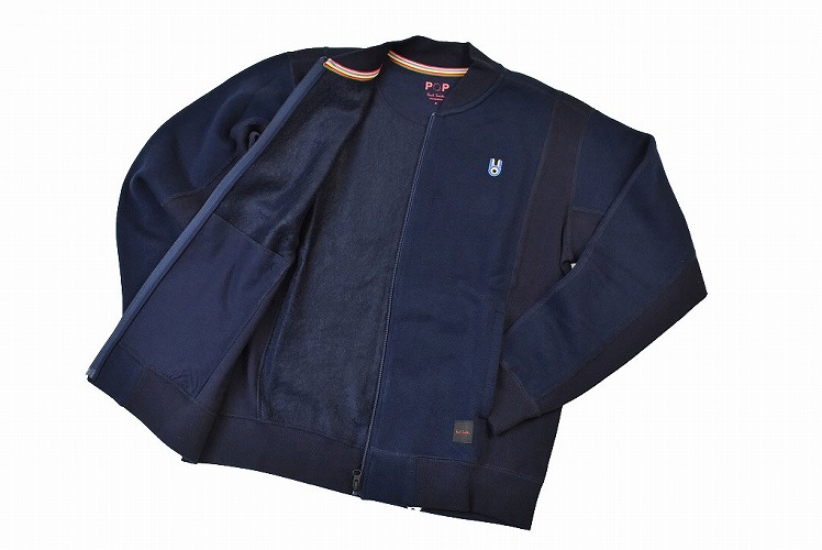 新品【ポールスミス】裏起毛 ハーフジップ スタンドカラー トレーナー