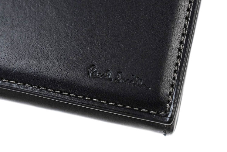 ☆お買い得☆新品☆箱付 ポールスミス シルバーロゴ 長財布 黒☆ Paul Smith ポールスミス 財布 クロップドロゴ 長財布 かぶせ 名