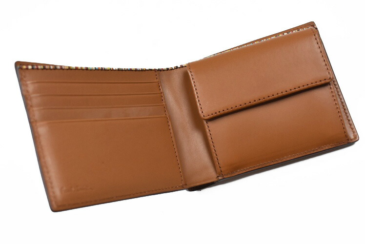 Paul Smith（ポール・スミス） 二つ折り 財布 メンズ 本革 レザー ハイ