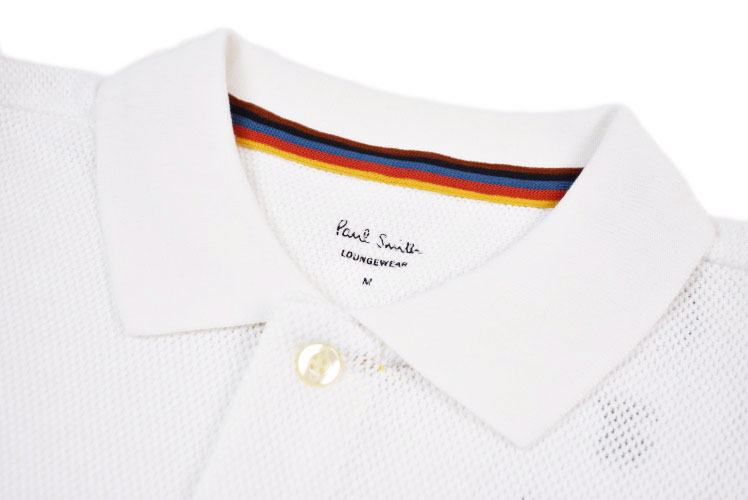Paru Smith ポールスミス 刺繍　半袖　ポロシャツ　白　ホワイト　XL Paul Smith ポロシャツ メンズ 半袖 ポールスミス ルームウェア