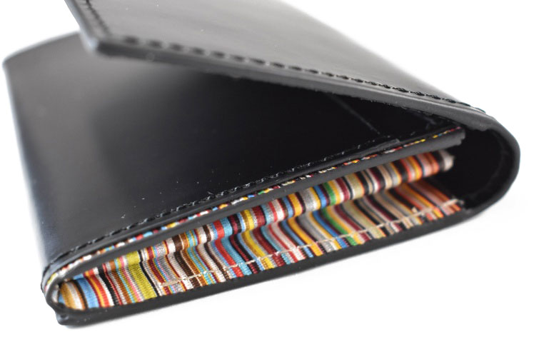 ポールスミス 新品！シティエンボスファスナー牛革×床革名刺入れ