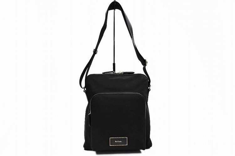 【美品】 ポールスミス ハンドバッグ シティトラベルナイロン レザー ブラック Paul Smith ポールスミス ショルダーバッグ バッグ メンズ