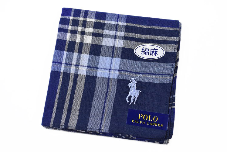 POLO RALPH LAUREN ハンカチ 1枚 ポロ ラルフローレン メンズ 紺