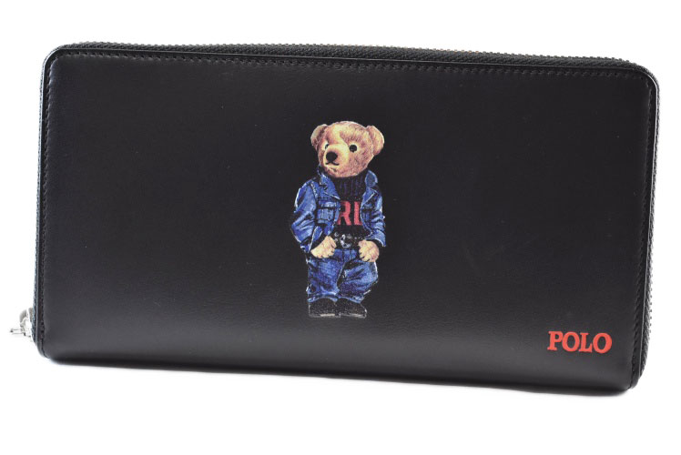 新品　POLO RALPH LAUREN ベア長財布　ブラック POLO RALPH LAUREN 新品 ポロ ラルフローレン Polo Bear Print