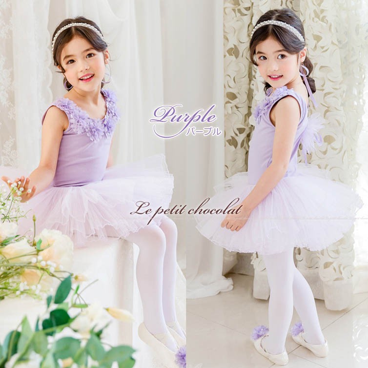 バレエ レオタード 子供 ジュニア キッズ チュチュ スカート 付き