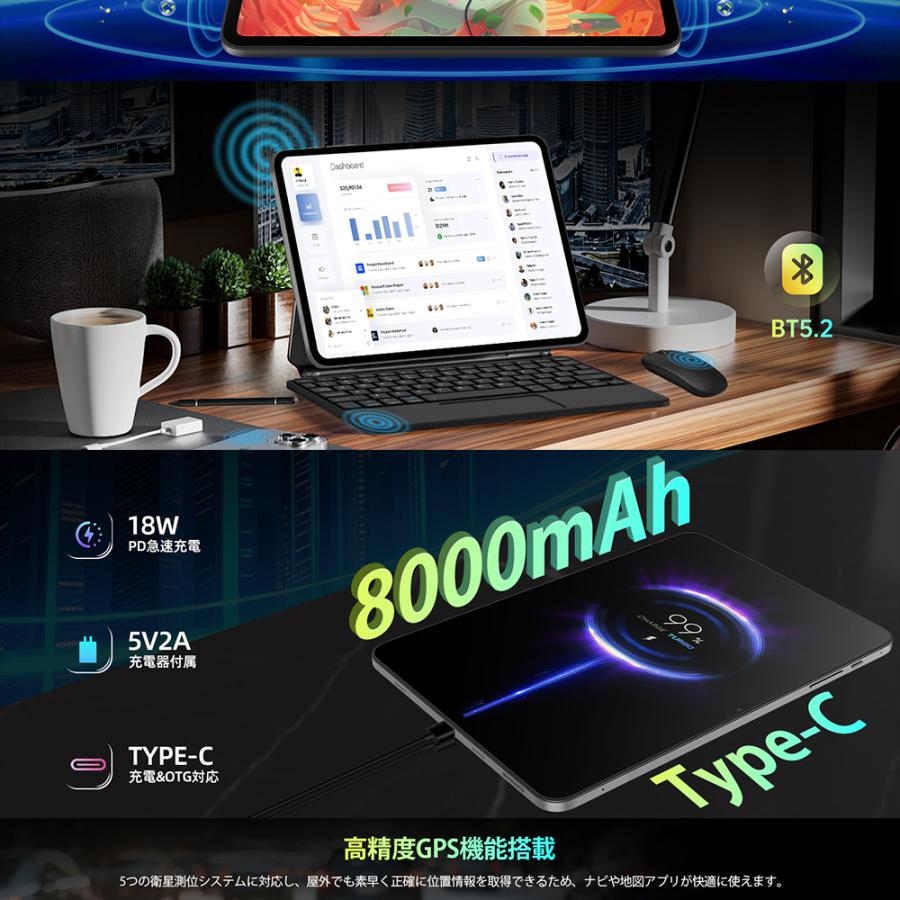 Android 15 Rebecco M50 11.4インチ タブレット 2.4K Helio G99