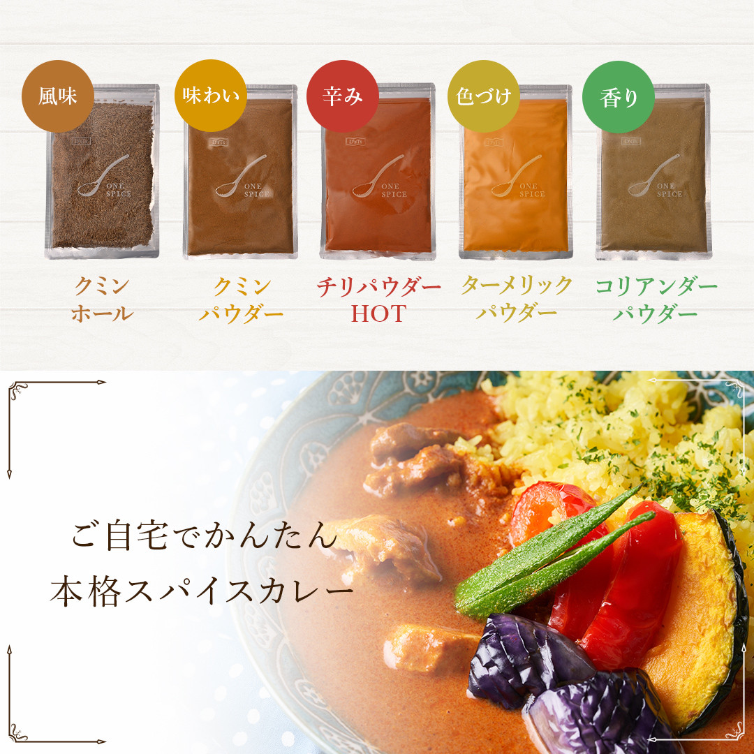 最新の激安 スパイスセット カレースパイス 5種×100g クミン スパイスカレー 米・雑穀・粉類