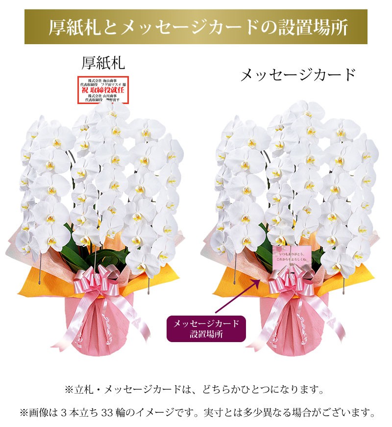 厚紙札とメッセージカードの設置場所