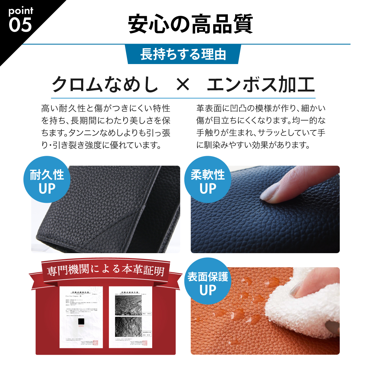 エンボスレザー名刺入れ