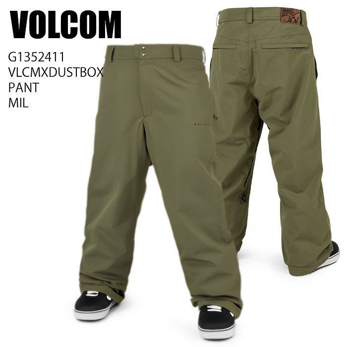 23-24 新品 正規品 VOLCOM X DUSTBOX PANTS MIL M G1352411 ボルコム ダストボックス パンツ スノーボード ウェア ミリタリー グリーン VOLCOM ボルコム G1352411 VLCMXDUSTBOX PANT MIL 23-24