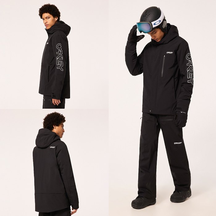 【美品】OAKLEYスキーウェア FOA403653 定価29,700円 OAKLEY オークリー FOA403653 TNP TBT INSULATED JACKET BLACK/WHITE
