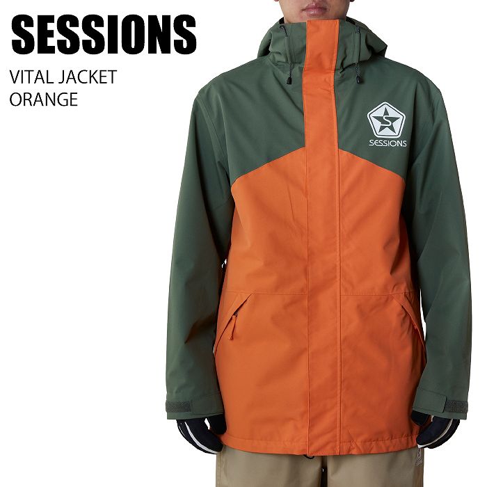 23-24 SESSIONS Lサイズ セッションズ ジャケット JACKET SESSIONS セッションズ VITAL JACKET ORANGE 23-24 ボードウェア