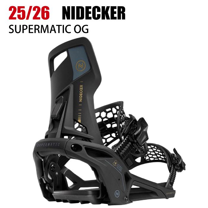 2026 NIDECKER ナイデッカー SUPERMATIC OG スーパーマティック BLACK 25-26 スノーボード ビンディング バインディング 2026 NIDECKER ナイデッカー SUPERMATIC OG スーパーマティック BLACK