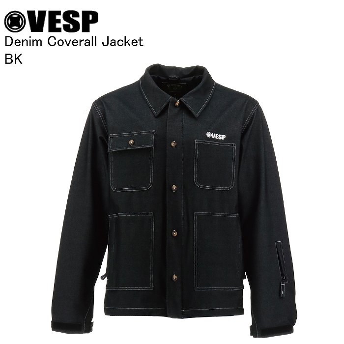 VESP（ベスプ） VPMJ1071 Denim Coverall Jacket BK スノーボード