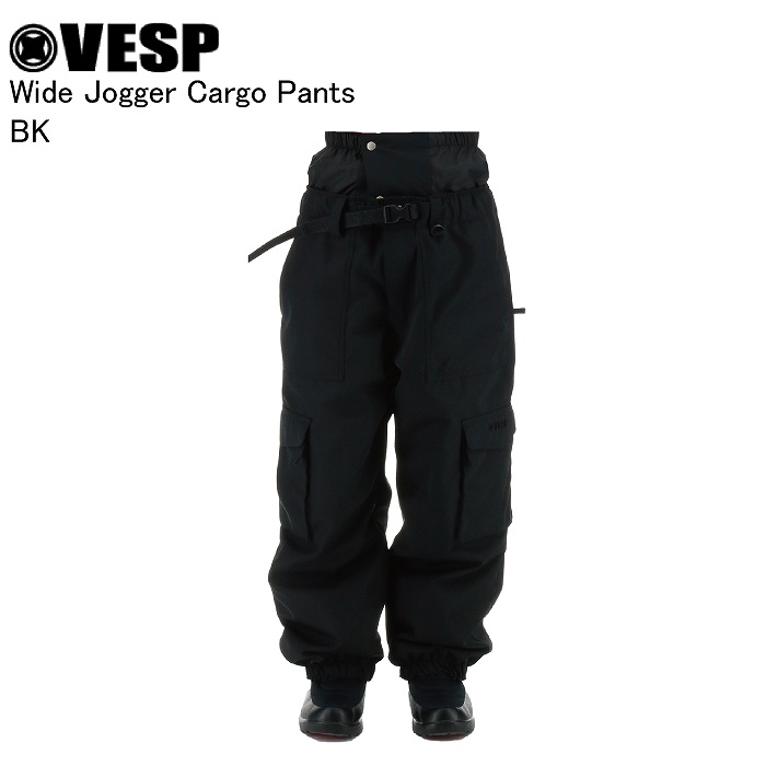 VESP ベスプ VPMP1059 Wide Jogger Cargo Pants BK スノーボード